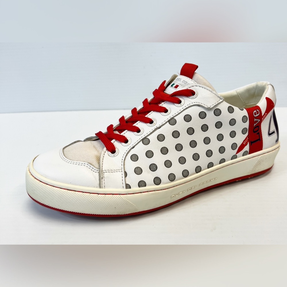 RARE Duca Del CosmaWhite and Red Polka Dot Women's GOLF shoe